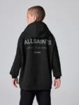 smALLSAINTS Black/Cracked Oversized Underground Pullover Hoodie