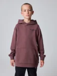 smALLSAINTS Chestnut Brown Oversized Underground Pullover Hoodie