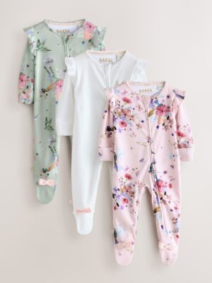 Baker by Ted Baker 3 Pack Sleepsuits