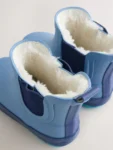 Blue Warm Lined Ankle Wellies