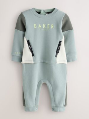 Baker by Ted Baker Green Panel Romper