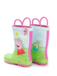 Vanilla Underground Green Peppa Pig Kids Wellies with Handles
