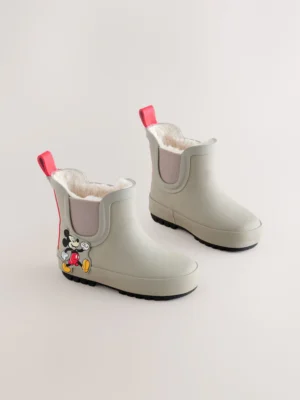 Neutral Mickey Mouse Warm Lined Ankle Wellies