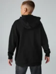 smALLSAINTS Black/Gunmetal Biggy Oversized Pullover Hoodie