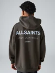 smALLSAINTS Brown/Blue Oversized Underground Pullover Hoodie
