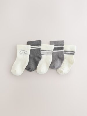 Grey Baby Socks 5 Pack