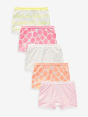 Pink/Orange Short Briefs 5 Pack