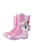 Character Pink Minnie Mouse Unicorn Print Wellies