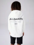 smALLSAINTS White Oversized Underground Pullover Hoodie