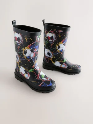 Multicolour Football Rubber Wellies