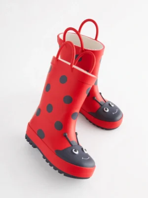 Red Ladybird Handle Wellies