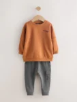 Rust Brown Utility Sweatshirt and Super Skinny Joggers Set