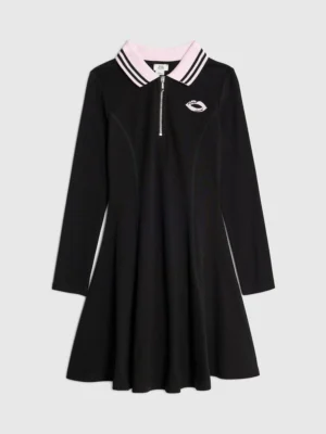 River Island Black Zip Polo Dress