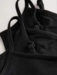 Black Strappy Crop Tops 3 Pack