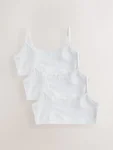 White Strappy Crop Tops 3 Pack