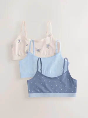 Blue Crop Tops 3 Pack