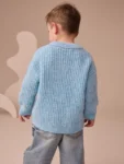 Blue Knitted Crew Neck Jumper