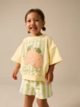Green Fruit Top and Shorts Set