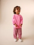 Pink/Red Disney Minnie Mouse Long Sleeve Top and Trousers Set