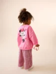 Pink/Red Disney Minnie Mouse Long Sleeve Top and Trousers Set