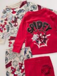 Spidey and Friends Red/Ecru Cream 2 Pack Snuggle Pyjamas