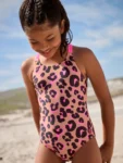 Animal Double Strap Swimsuit