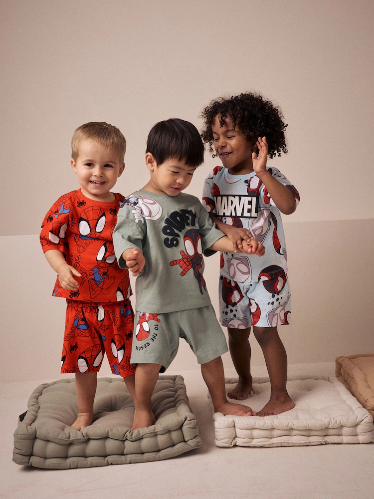 Red/Blue Spidey Short Pyjamas 3 Pack