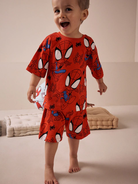 Red/Blue Spidey Short Pyjamas 3 Pack
