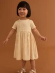 Yellow Ribbed Jersey Dress