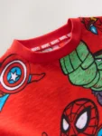 Red Marvel Short Sleeve Cotton T-Shirt