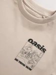 Neutral Oasis Band Graphic Short Sleeve T-Shirt