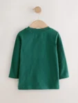 Green Transport Long Sleeve Appliqué T-Shirt