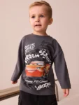 Charcoal Grey Long Sleeve Disney Cars Long Sleeve T-Shirt