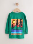 Green Scene Long Sleeve Back Print T-Shirt