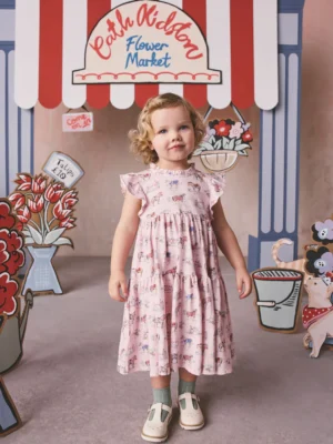 Pink Tiered Jersey Dress