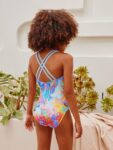 Blue Swirl Double Strap Swimsuit