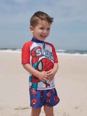 Spiderman Rash Vest and Swim Shorts Set