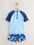 Blue Sunsafe Rash Vest and Swim Shorts Set