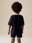 Navy Blue/White Mickey Mouse T-Shirt and Shorts Set