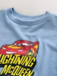 Blue Short Sleeve Disney Cars Long Sleeve T-Shirt