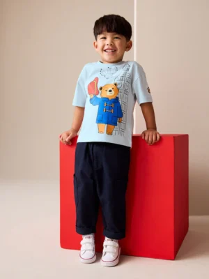 Blue Paddington Bear Short Sleeve T-Shirt