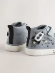 Grey Rocket Touch Fastening Elastic Lace Hi Top Trainers