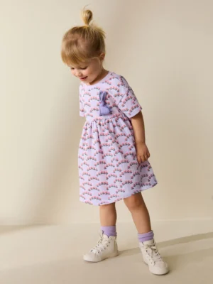 Lilac Bunny Jersey Dress