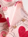 Pink Hearts Long Sleeve Jersey Dress