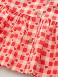 Red Heart Short Sleeve Cotton Dress