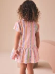 Pastel Rainbow Short Sleeve Cotton Dress