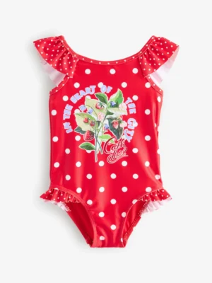 Cath Kidston Red Polka Dot Flower Cath Kidston Frill Swimsuit