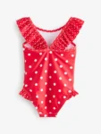 Cath Kidston Red Polka Dot Flower Cath Kidston Frill Swimsuit