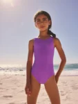 Purple Crinkle Swimsuit