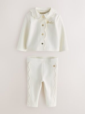 Baker by Ted Baker 2 Piece Scallop Edge Jacket & Leggings Ponte Set